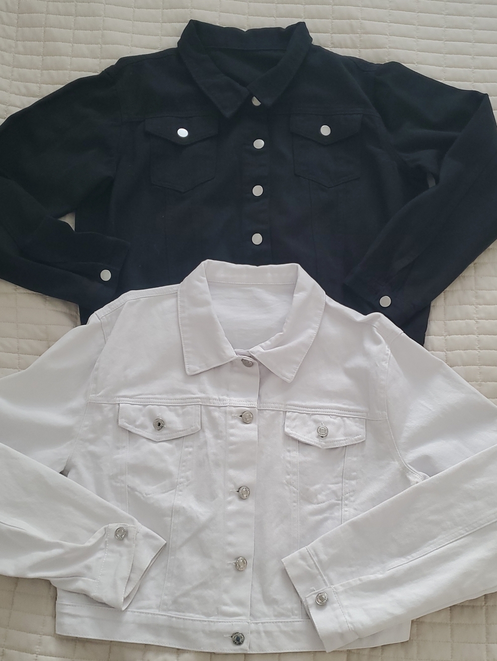 Versatile White Denim Jacket - Women Jean Jacket